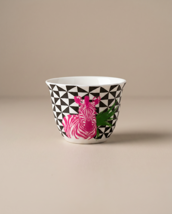 The Wilde Zebra Ceramic Arabic Coffee Cup