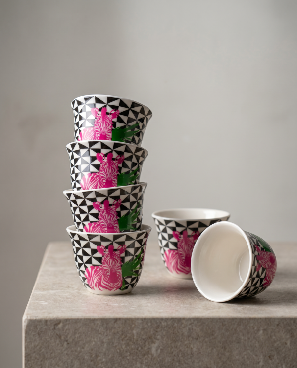 The Wilde Zebra Ceramic Arabic Coffee Cup